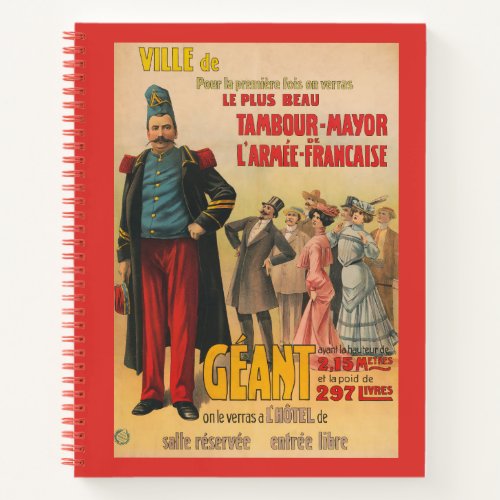 Circus Poster Of Crowd Admiring A French Soldier Notebook