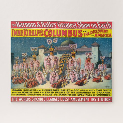 Circus Poster Of Dancers Before The Moorish King Jigsaw Puzzle