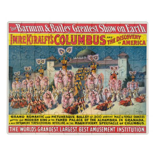 Circus Poster Of Dancers Before The Moorish King Jigsaw Puzzle