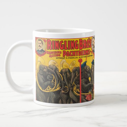 Circus Poster Of Elephants Performing Giant Coffee Mug