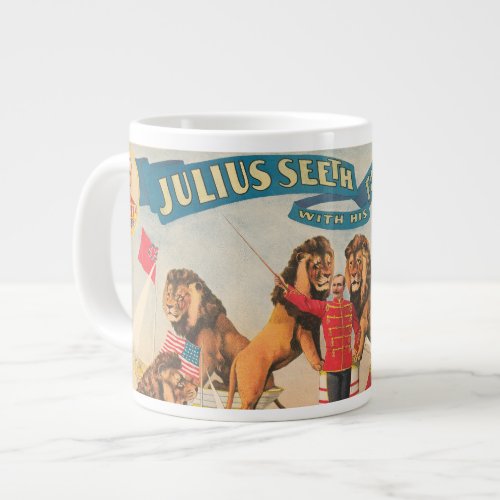 Circus Poster Of Julius Seeth With His Lions Giant Coffee Mug