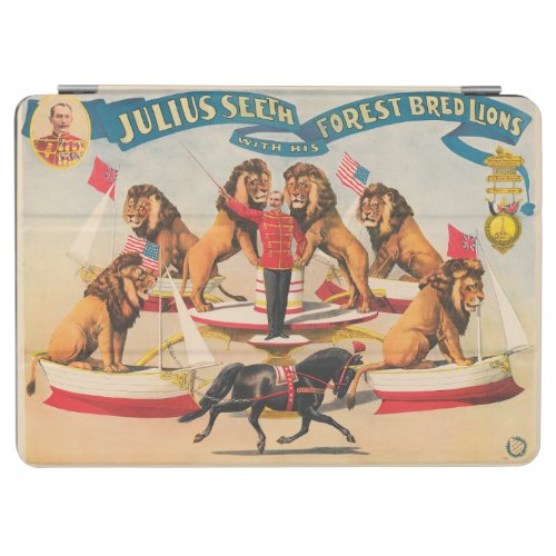 Circus Poster Of Julius Seeth With His Lions iPad Air Cover