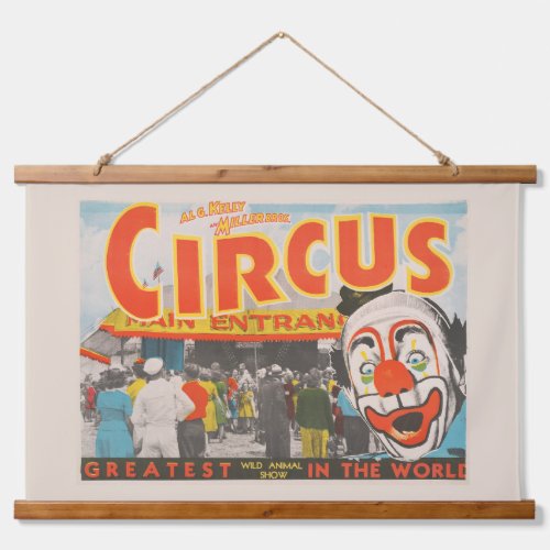 Circus Poster Of People Entering The Big Top Hanging Tapestry
