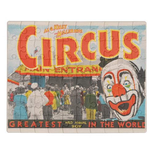 Circus Poster Of People Entering The Big Top Jigsaw Puzzle