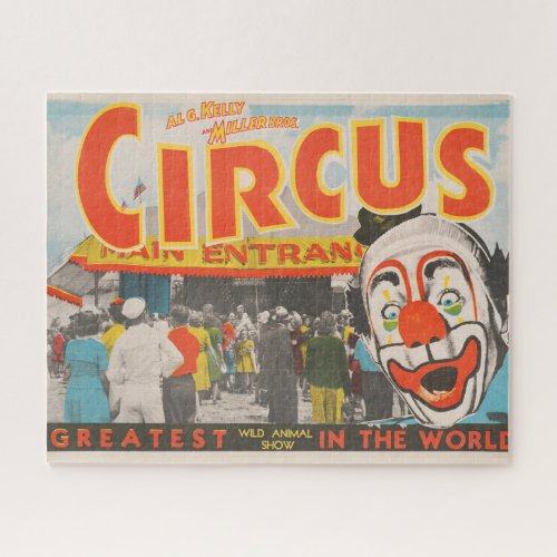 Circus Poster Of People Entering The Big Top Jigsaw Puzzle