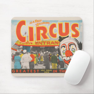 Circus Poster Of People Entering The Big Top Mouse Pad