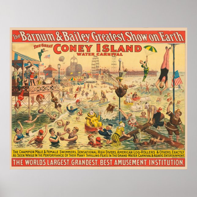 Circus Poster Of People In Costumes Performing (Front)