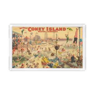 Circus Poster Of People In Costumes Performing Acrylic Tray