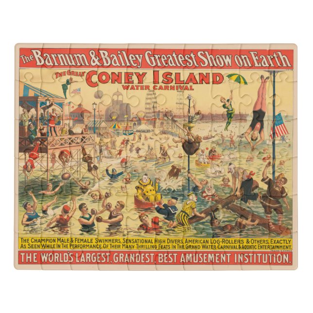 Circus Poster Of People In Costumes Performing Jigsaw Puzzle (Puzzle Horizontal)