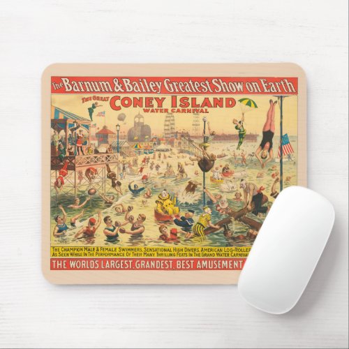 Circus Poster Of People In Costumes Performing Mouse Pad