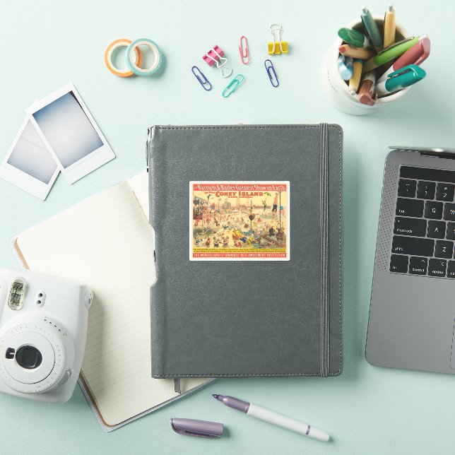 Circus Poster Of People In Costumes Performing Sticker (iPad Cover)
