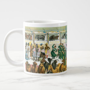 Circus Poster Of People Of Different Nationalities Giant Coffee Mug