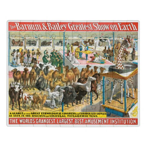 Circus Poster Of People Of Different Nationalities Jigsaw Puzzle