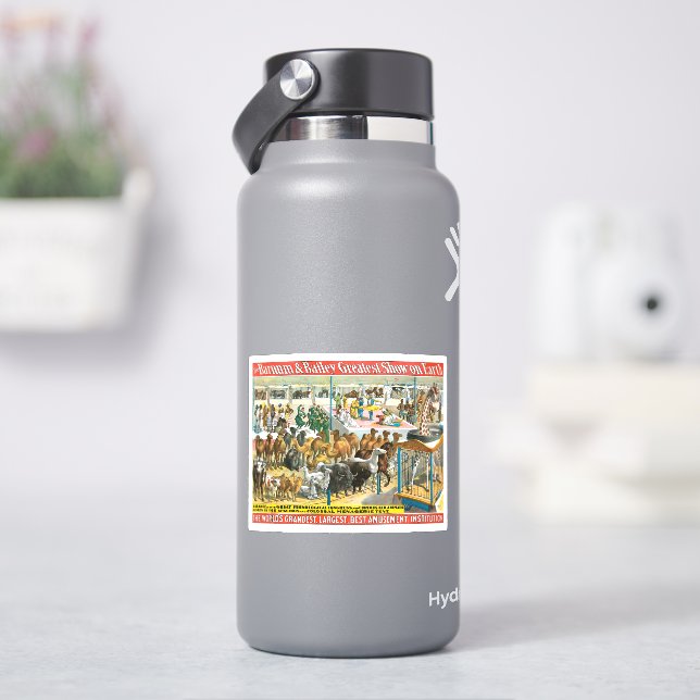Circus Poster Of People Of Different Nationalities Sticker (HydroFlask)