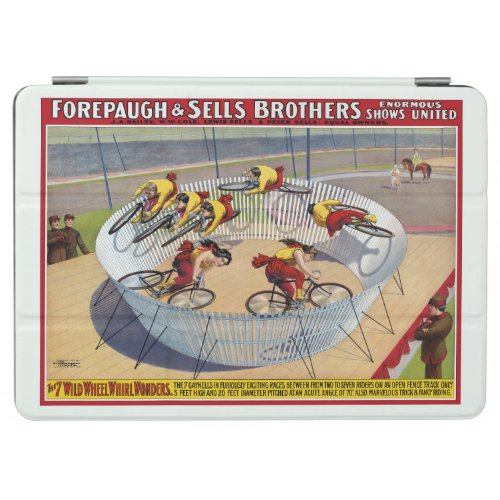 Circus Poster Of The Seven Gaynells Riding Bikes iPad Air Cover