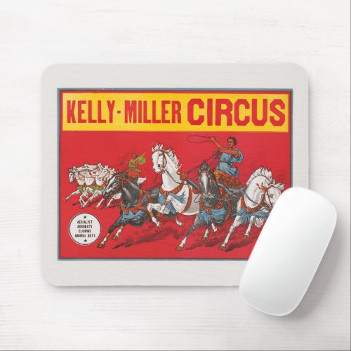 Circus Poster Of Two Men In Chariots Racing Mouse Pad