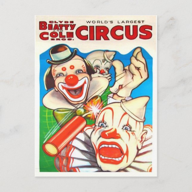 Circus Poster Postcard (Front)