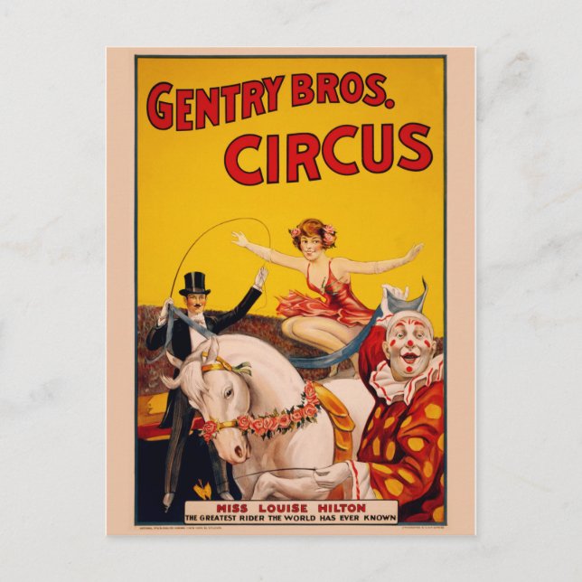 Circus Poster Postcard (Front)