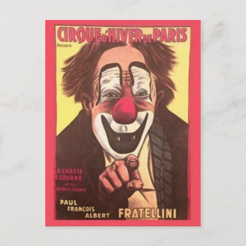 Circus Poster Postcard