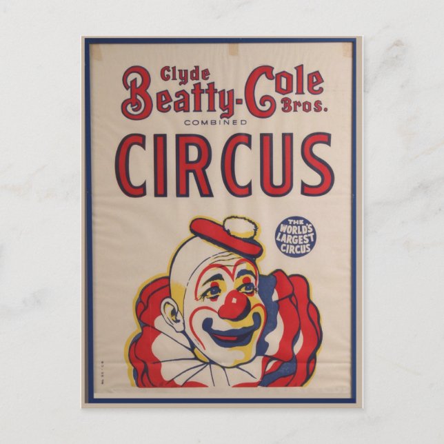 Circus Poster Postcard (Front)