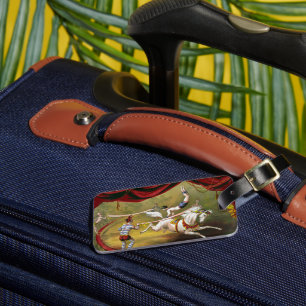 Circus Poster Showing Acrobat Performing On Horse. Luggage Tag