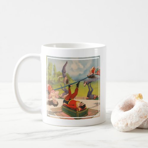 Circus Poster Showing Acrobatic Acts Circa 1899 Coffee Mug