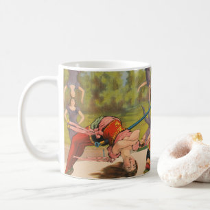 Circus Poster Showing Acrobatic Acts, Circa 1899. Coffee Mug
