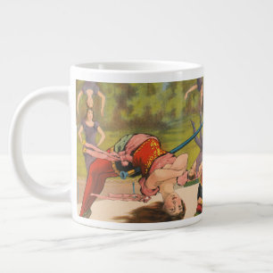 Circus Poster Showing Acrobatic Acts, Circa 1899. Giant Coffee Mug