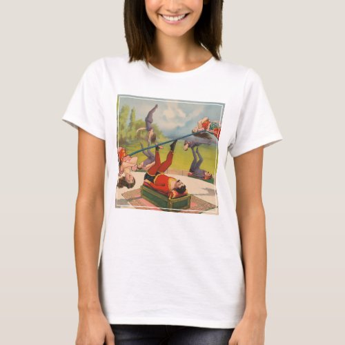 Circus Poster Showing Acrobatic Acts Circa 1899 T_Shirt
