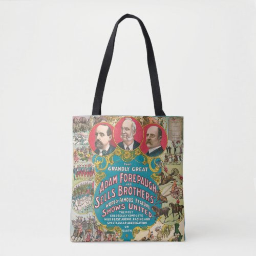 Circus Poster Showing Many Circus Scenes Tote Bag