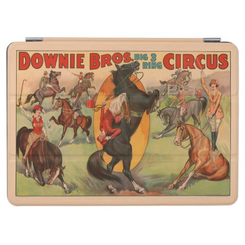 Circus Poster Showing Many Horses Doing Stunts iPad Air Cover
