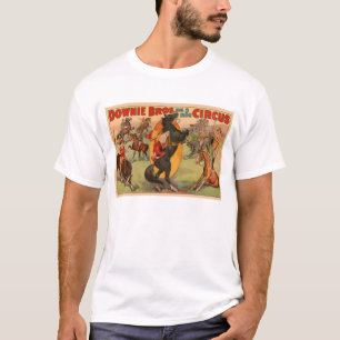 Circus Poster Showing Many Horses Doing Stunts. T-Shirt