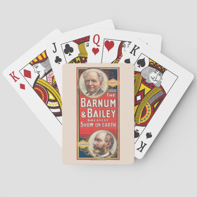 Circus Poster Showing Portraits Of Barnum & Bailey Poker Cards (Back)