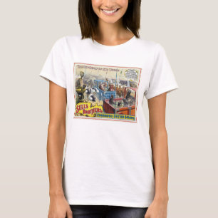 Circus Poster Showing Wild Animals In Cages T-Shirt