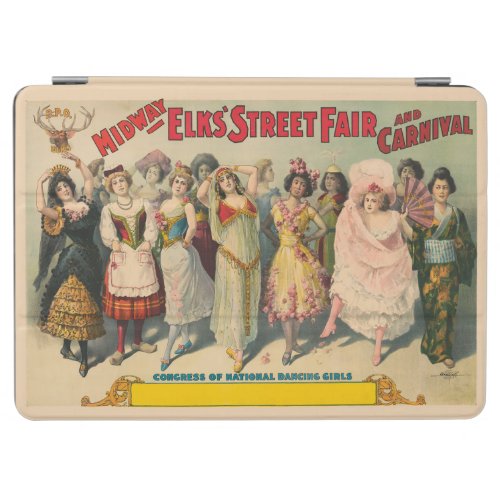 Circus Poster Showing Women In National Costume iPad Air Cover