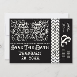 Circus Poster Style Modern Black & White Card