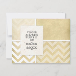 Circus Poster Style - Ombre Chevron Stripe Zig Zag Save The Date