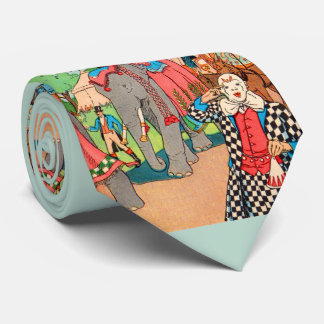 circus print neck tie
