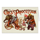 Circus Procession Elephant Antique Art (Front Horizontal)