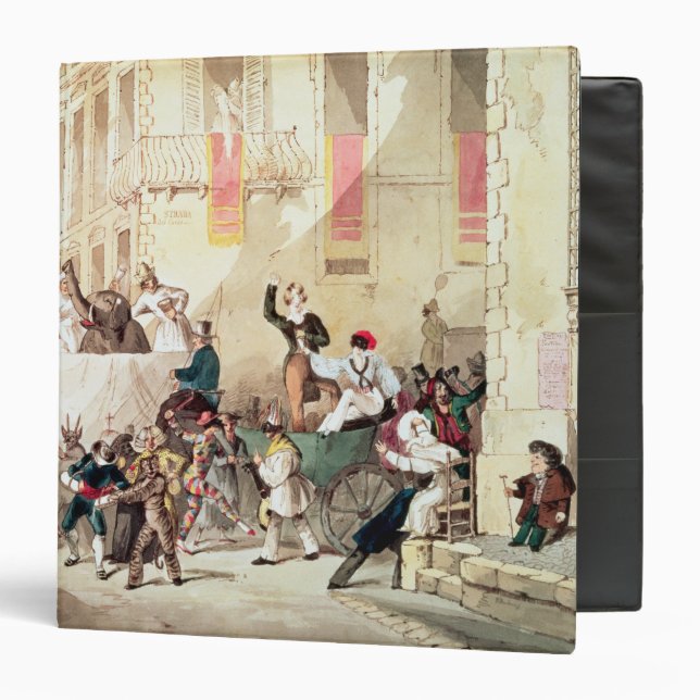 Circus Procession in Italy, 1830 3 Ring Binder (Front/Inside)