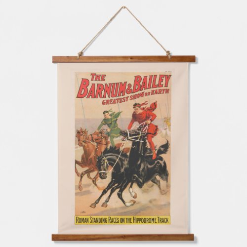Circus Races With Men Straddling Two Horses Hanging Tapestry