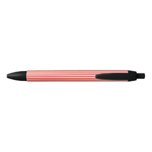 Circus Red and White Cabana Stripes Pen