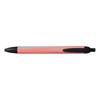 Circus Red and White Cabana Stripes Pen