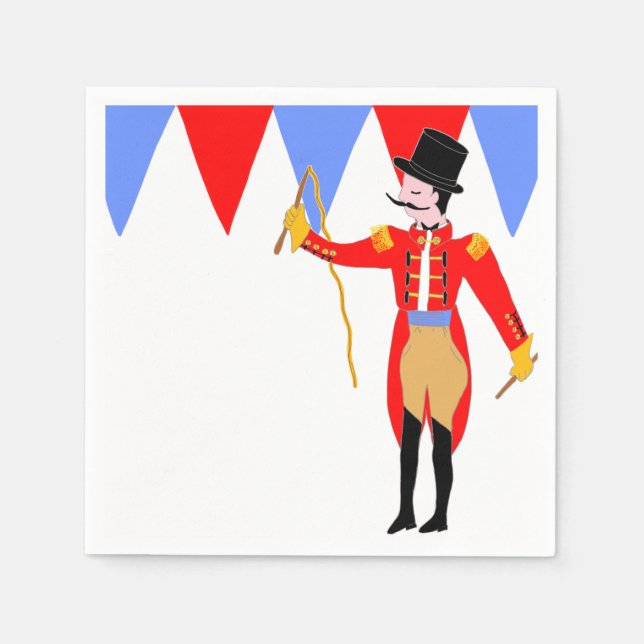 Circus Ring Master Circus Party Napkins (Front)