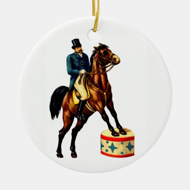 Circus Ringmaster Ceramic Ornament (Front)
