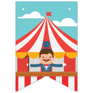Circus Ringmaster. Circus is coming to town! Bunting Flags