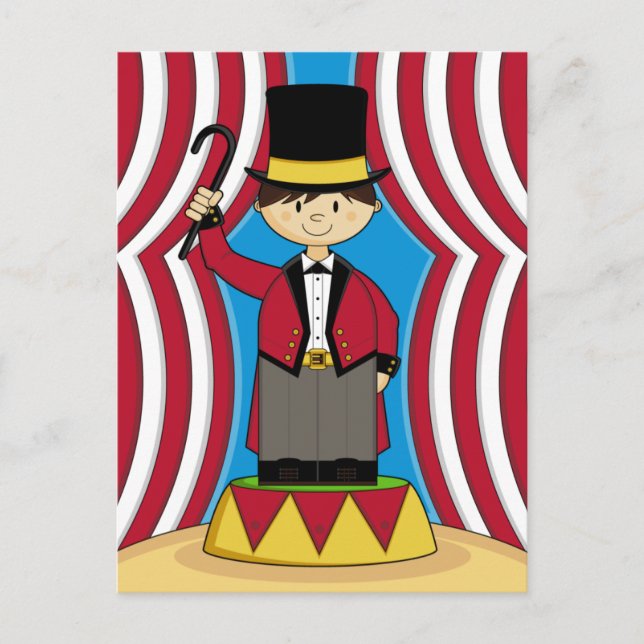 Circus Ringmaster Postcard (Front)