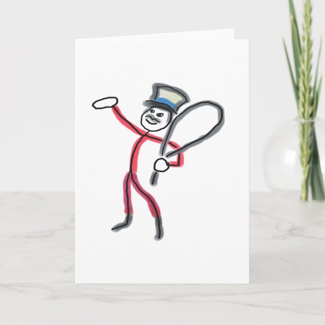 Circus Ringmaster Stickman Card (Front)