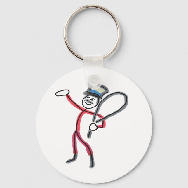 Circus Ringmaster Stickman Keychain (Front)