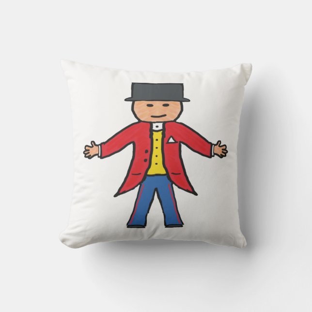 Circus Ringmaster Throw Pillow (Front)